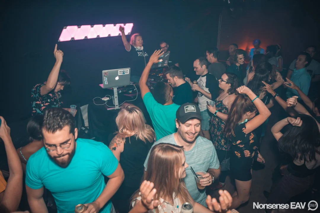 Nonsense EAV Indie Pop Dance Party - August 2017 at The Basement. We danced in the dark and things got ridiculous. 3rd Friday of every month! Kimber is the DJ. Photos by Oh Snap!