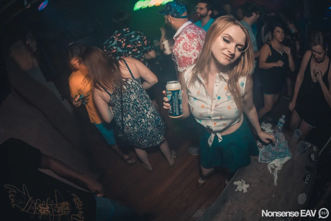 Nonsense EAV Indie Pop Dance Party - August 2017 at The Basement. We danced in the dark and things got ridiculous. 3rd Friday of every month! Kimber is the DJ. Photos by Oh Snap!