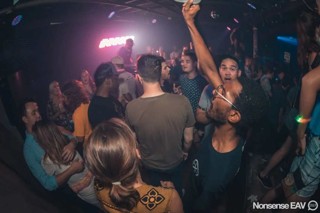 Nonsense EAV Indie Pop Dance Party - August 2017 at The Basement. We danced in the dark and things got ridiculous. 3rd Friday of every month! Kimber is the DJ. Photos by Oh Snap!