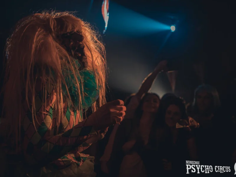 Nonsense - PSYCHO CIRCUS 2 with special guest performances by EVAH DESTRUCTION! The DJ is Kimber! 3rd Friday of every month at The Basement in EAV. Photo by Oh Snap/Fabeaux