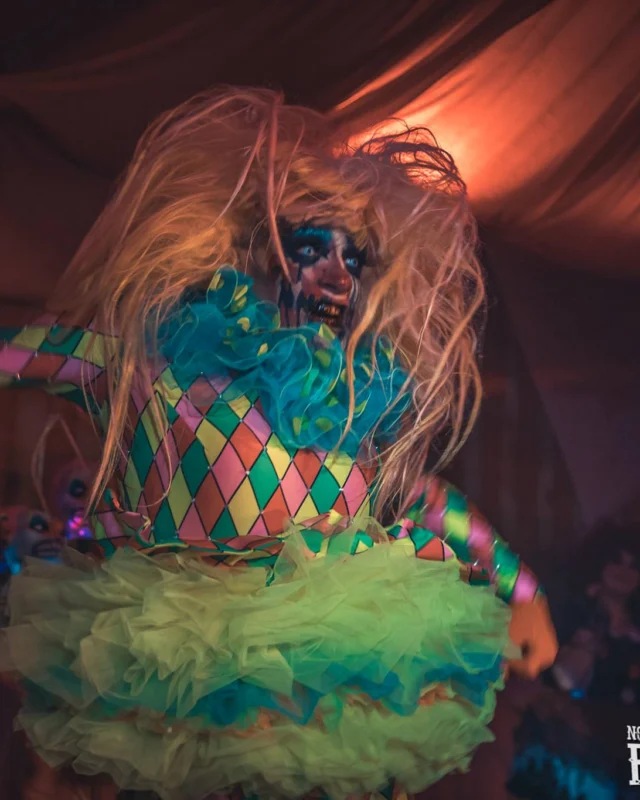Nonsense - PSYCHO CIRCUS 2 with special guest performances by EVAH DESTRUCTION! The DJ is Kimber! 3rd Friday of every month at The Basement in EAV. Photo by Oh Snap/Fabeaux
