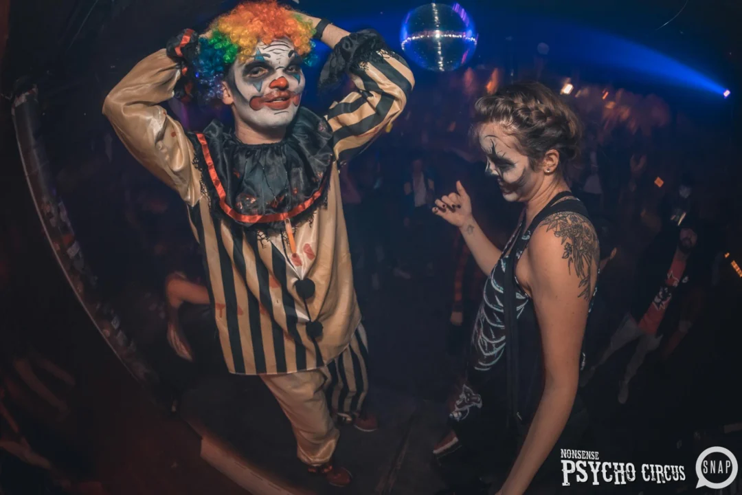 Nonsense - PSYCHO CIRCUS 2 with special guest performances by EVAH DESTRUCTION! The DJ is Kimber! 3rd Friday of every month at The Basement in EAV. Photo by Oh Snap/Fabeaux