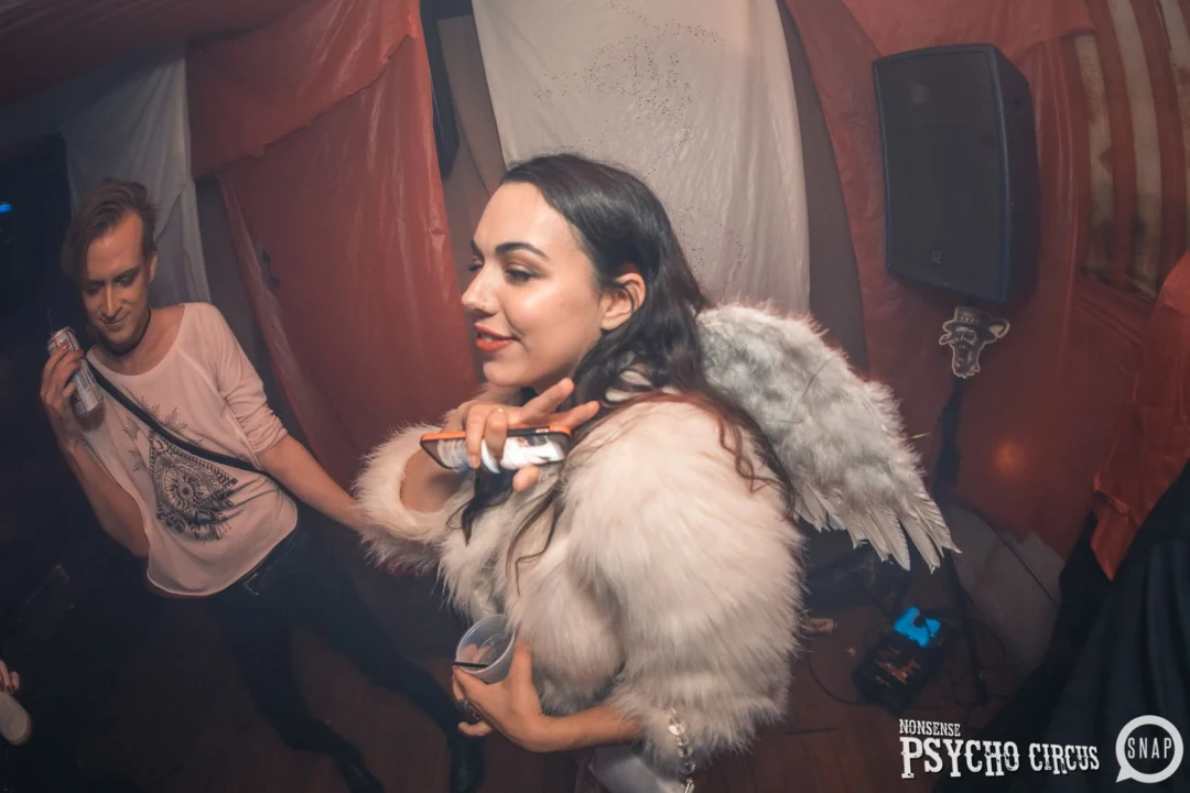 Nonsense - PSYCHO CIRCUS 2 with special guest performances by EVAH DESTRUCTION! The DJ is Kimber! 3rd Friday of every month at The Basement in EAV. Photo by Oh Snap/Fabeaux