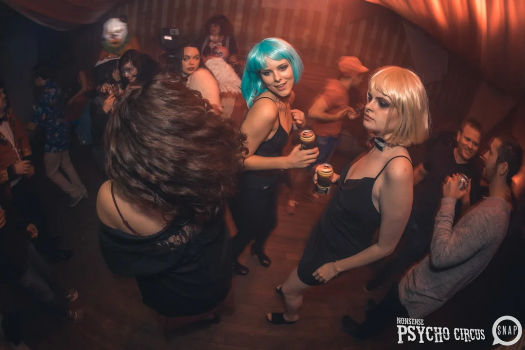Nonsense - PSYCHO CIRCUS 2 with special guest performances by EVAH DESTRUCTION! The DJ is Kimber! 3rd Friday of every month at The Basement in EAV. Photo by Oh Snap/Fabeaux