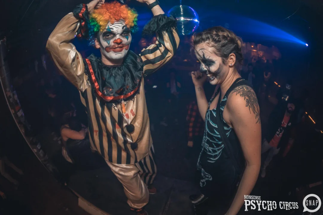 Nonsense - PSYCHO CIRCUS 2 with special guest performances by EVAH DESTRUCTION! The DJ is Kimber! 3rd Friday of every month at The Basement in EAV. Photo by Oh Snap/Fabeaux
