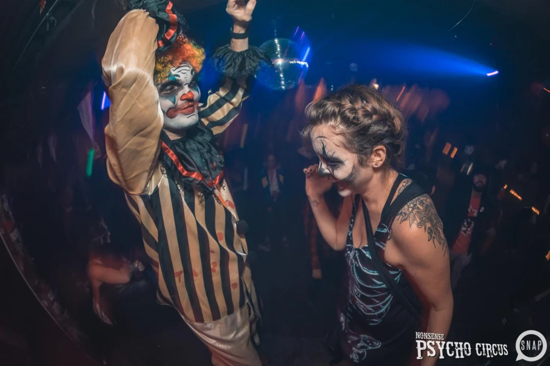 Nonsense - PSYCHO CIRCUS 2 with special guest performances by EVAH DESTRUCTION! The DJ is Kimber! 3rd Friday of every month at The Basement in EAV. Photo by Oh Snap/Fabeaux