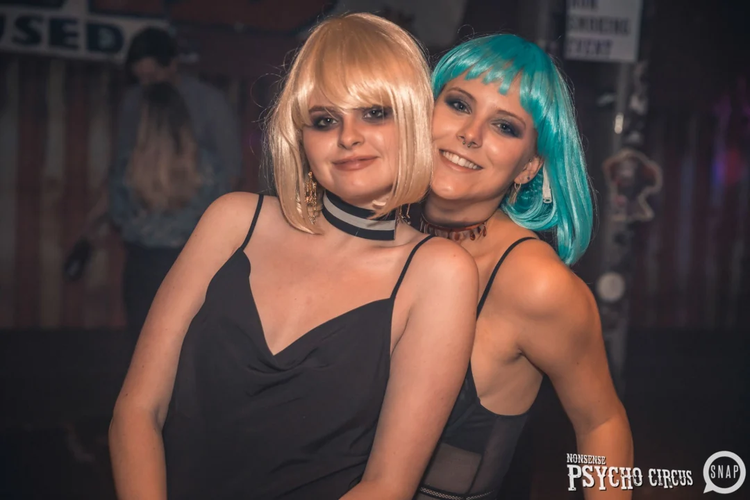 Nonsense - PSYCHO CIRCUS 2 with special guest performances by EVAH DESTRUCTION! The DJ is Kimber! 3rd Friday of every month at The Basement in EAV. Photo by Oh Snap/Fabeaux