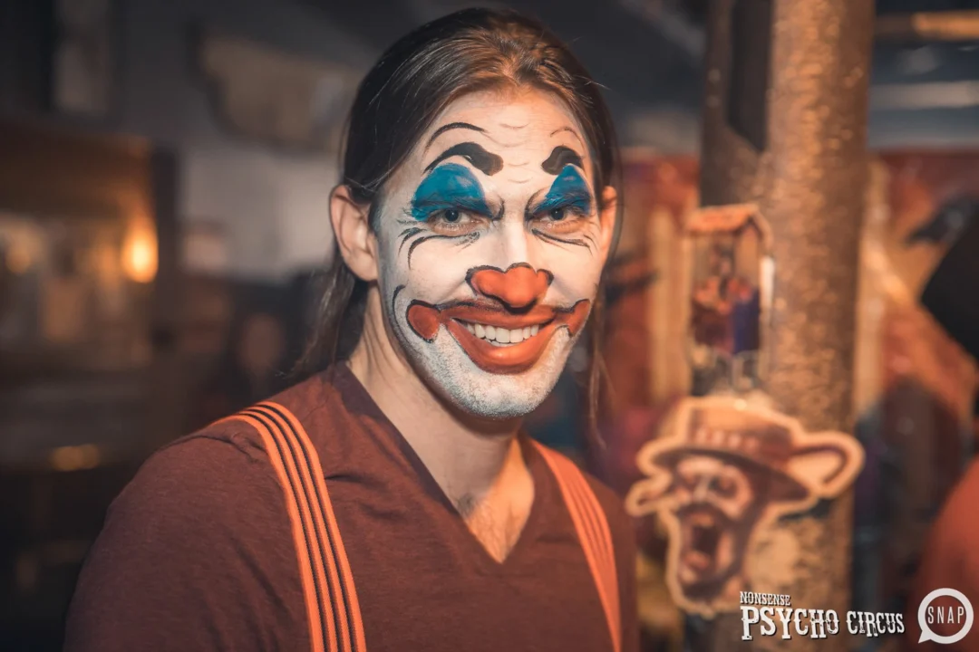 Nonsense - PSYCHO CIRCUS 2 with special guest performances by EVAH DESTRUCTION! The DJ is Kimber! 3rd Friday of every month at The Basement in EAV. Photo by Oh Snap/Fabeaux