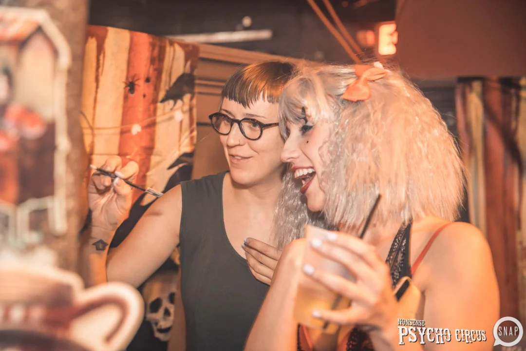 Nonsense - PSYCHO CIRCUS 2 with special guest performances by EVAH DESTRUCTION! The DJ is Kimber! 3rd Friday of every month at The Basement in EAV. Photo by Oh Snap/Fabeaux