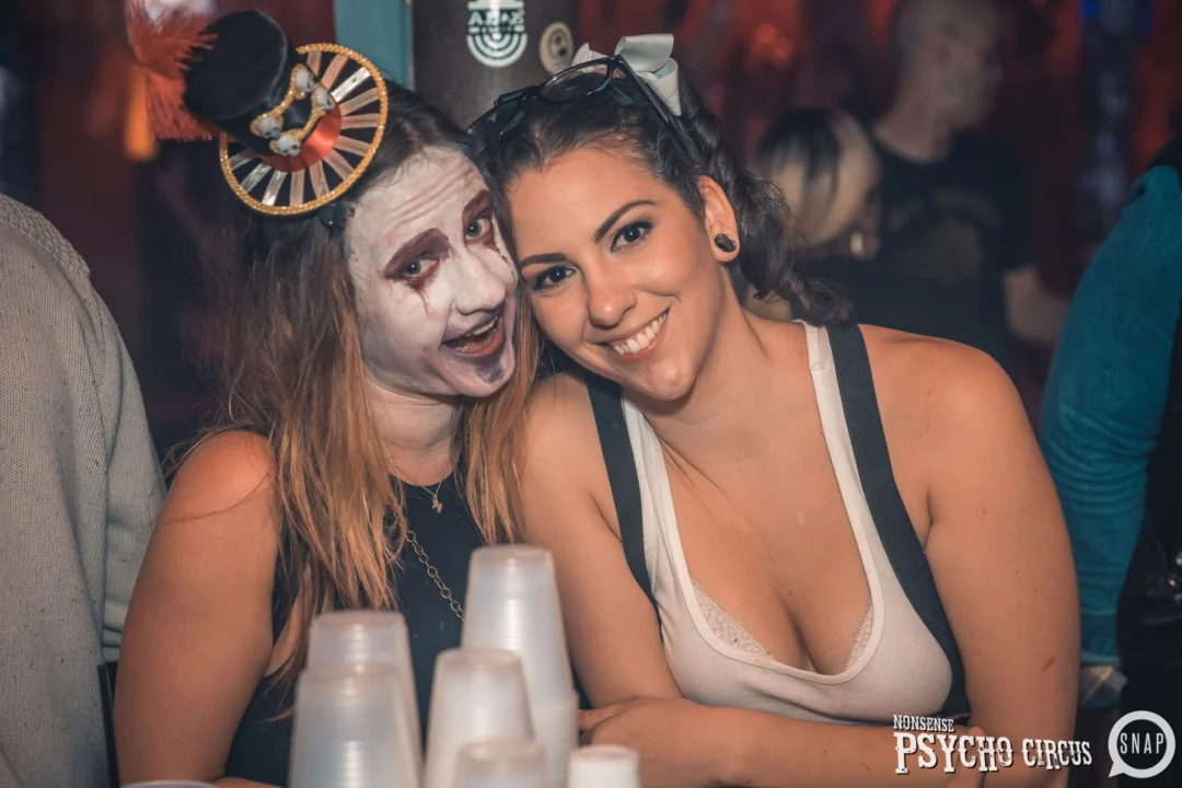 Nonsense - PSYCHO CIRCUS 2 with special guest performances by EVAH DESTRUCTION! The DJ is Kimber! 3rd Friday of every month at The Basement in EAV. Photo by Oh Snap/Fabeaux