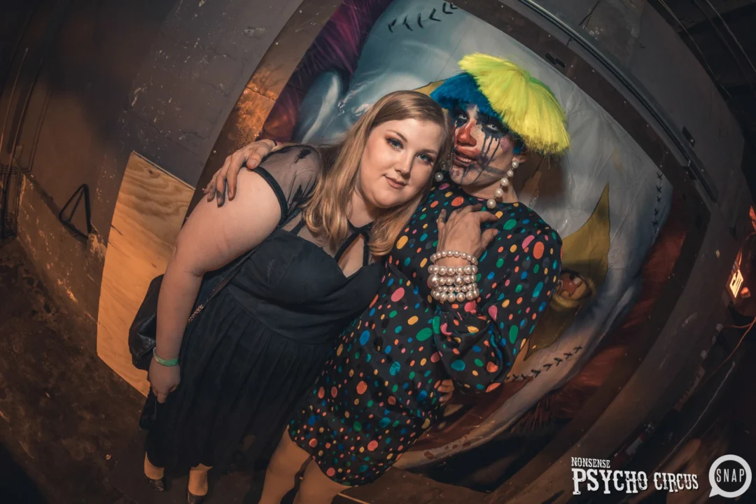 Nonsense - PSYCHO CIRCUS 2 with special guest performances by EVAH DESTRUCTION! The DJ is Kimber! 3rd Friday of every month at The Basement in EAV. Photo by Oh Snap/Fabeaux
