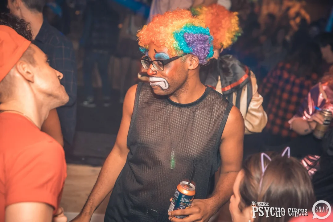 Nonsense - PSYCHO CIRCUS 2 with special guest performances by EVAH DESTRUCTION! The DJ is Kimber! 3rd Friday of every month at The Basement in EAV. Photo by Oh Snap/Fabeaux