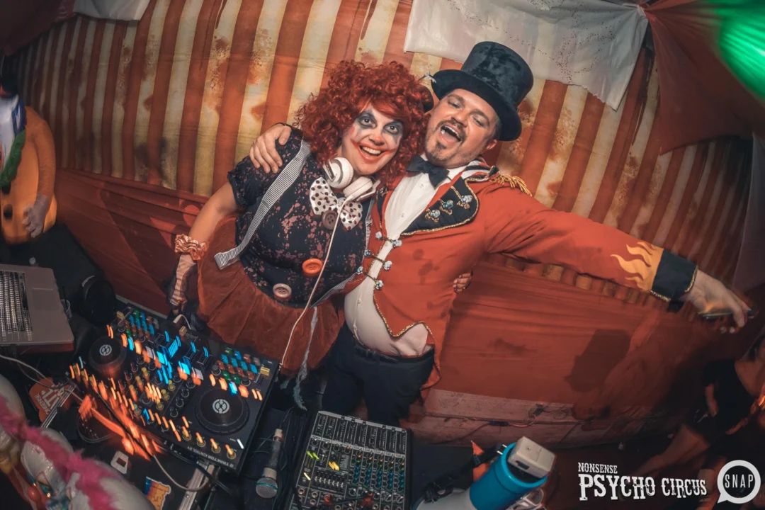 Nonsense - PSYCHO CIRCUS 2 with special guest performances by EVAH DESTRUCTION! The DJ is Kimber! 3rd Friday of every month at The Basement in EAV. Photo by Oh Snap/Fabeaux