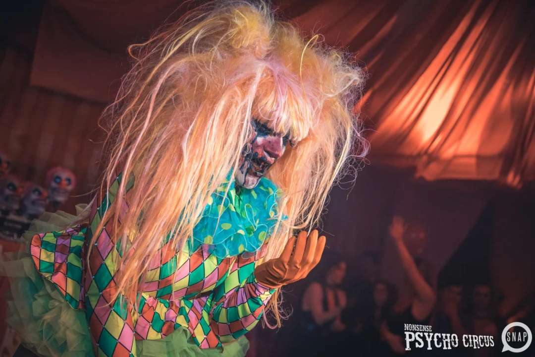 Nonsense - PSYCHO CIRCUS 2 with special guest performances by EVAH DESTRUCTION! The DJ is Kimber! 3rd Friday of every month at The Basement in EAV. Photo by Oh Snap/Fabeaux