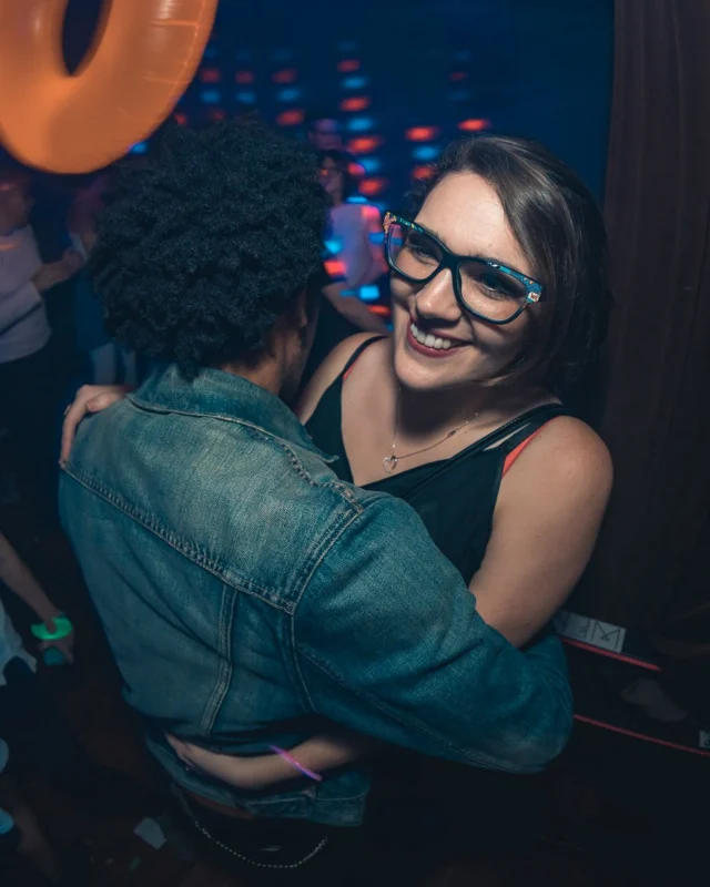 Nonsense: GLOW Indie Dance Party - February 2018! We danced! We glowed! We got ridiculous! Nonsense is the 3rd Friday of every month at The Basement. Kimber is the DJ. Photo by Oh Snap.