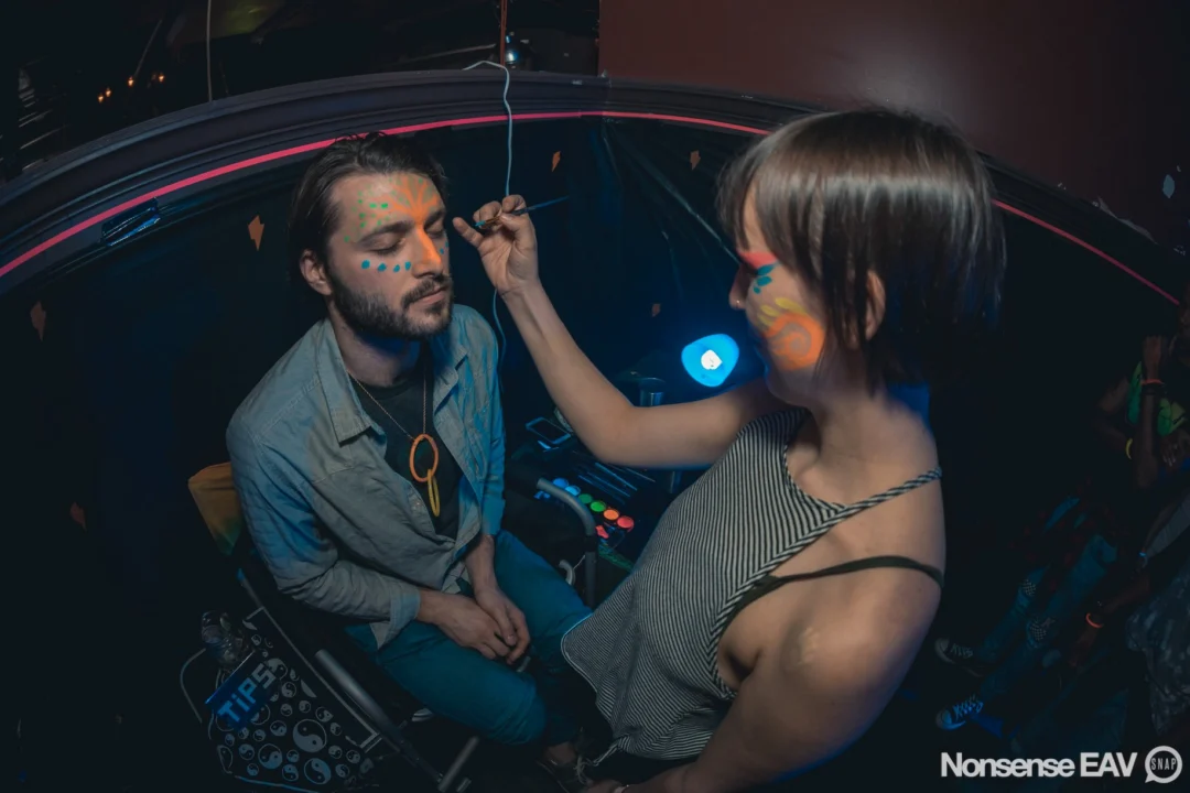 Nonsense: GLOW Indie Dance Party - February 2018! We danced! We glowed! We got ridiculous! Nonsense is the 3rd Friday of every month at The Basement. Kimber is the DJ. Photo by Oh Snap.