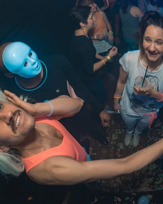 Nonsense: GLOW Indie Dance Party - February 2018! We danced! We glowed! We got ridiculous! Nonsense is the 3rd Friday of every month at The Basement. Kimber is the DJ. Photo by Oh Snap.