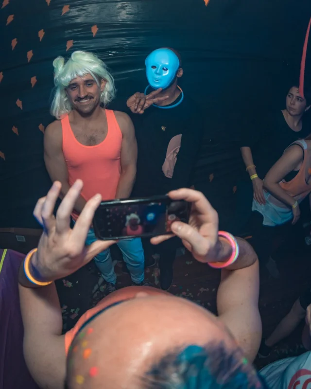 Nonsense: GLOW Indie Dance Party - February 2018! We danced! We glowed! We got ridiculous! Nonsense is the 3rd Friday of every month at The Basement. Kimber is the DJ. Photo by Oh Snap.
