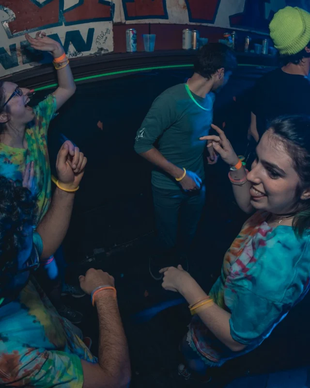 Nonsense: GLOW Indie Dance Party - February 2018! We danced! We glowed! We got ridiculous! Nonsense is the 3rd Friday of every month at The Basement. Kimber is the DJ. Photo by Oh Snap.