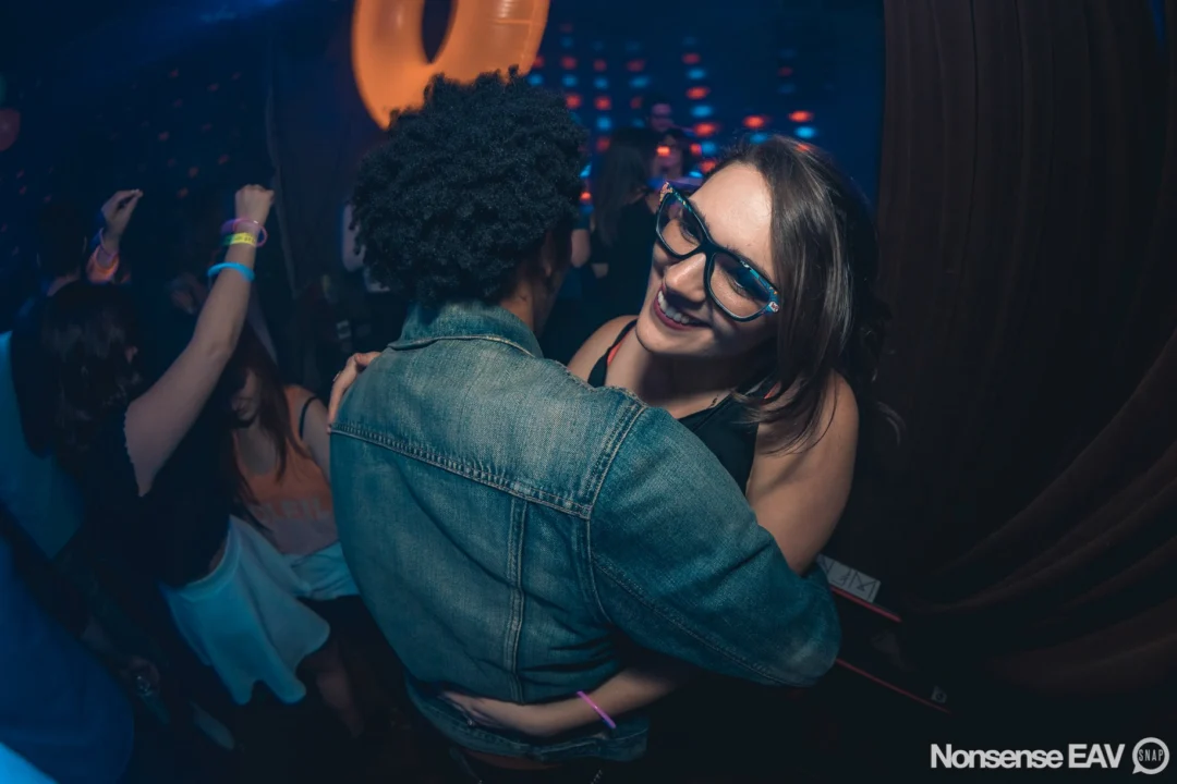 Nonsense: GLOW Indie Dance Party - February 2018! We danced! We glowed! We got ridiculous! Nonsense is the 3rd Friday of every month at The Basement. Kimber is the DJ. Photo by Oh Snap.