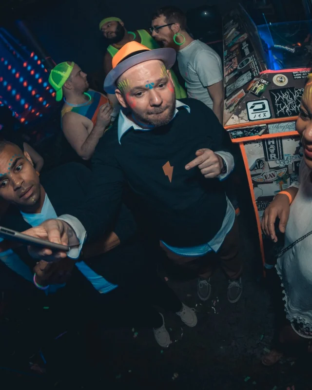 Nonsense: GLOW Indie Dance Party - February 2018! We danced! We glowed! We got ridiculous! Nonsense is the 3rd Friday of every month at The Basement. Kimber is the DJ. Photo by Oh Snap.