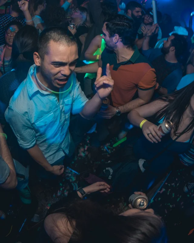 Nonsense: GLOW Indie Dance Party - February 2018! We danced! We glowed! We got ridiculous! Nonsense is the 3rd Friday of every month at The Basement. Kimber is the DJ. Photo by Oh Snap.