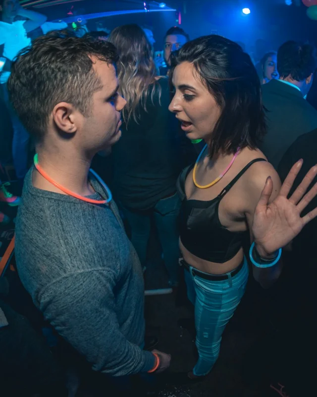 Nonsense: GLOW Indie Dance Party - February 2018! We danced! We glowed! We got ridiculous! Nonsense is the 3rd Friday of every month at The Basement. Kimber is the DJ. Photo by Oh Snap.