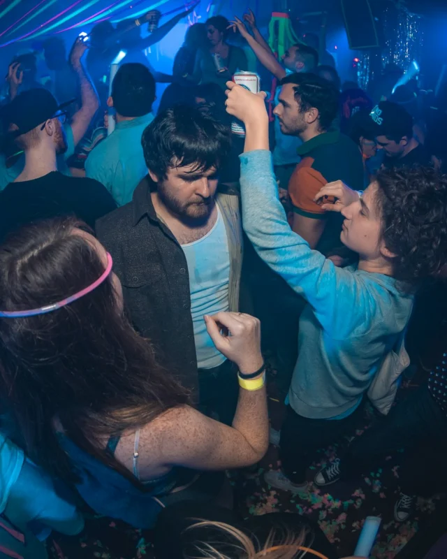 Nonsense: GLOW Indie Dance Party - February 2018! We danced! We glowed! We got ridiculous! Nonsense is the 3rd Friday of every month at The Basement. Kimber is the DJ. Photo by Oh Snap.