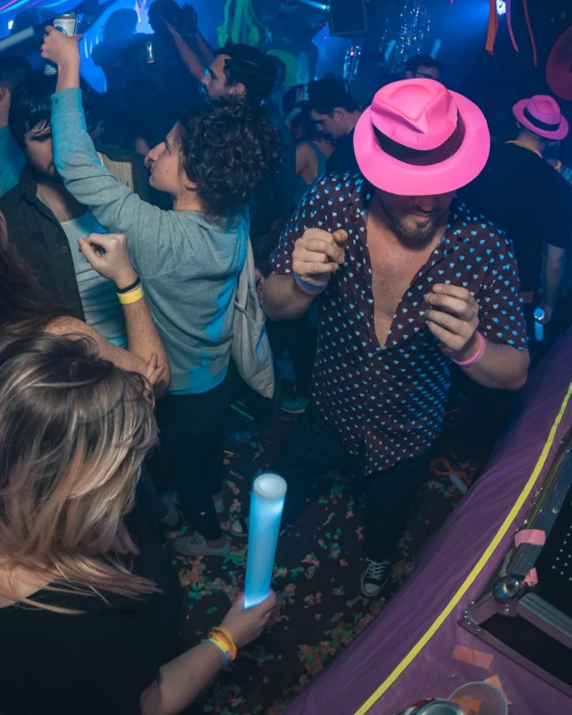 Nonsense: GLOW Indie Dance Party - February 2018! We danced! We glowed! We got ridiculous! Nonsense is the 3rd Friday of every month at The Basement. Kimber is the DJ. Photo by Oh Snap.