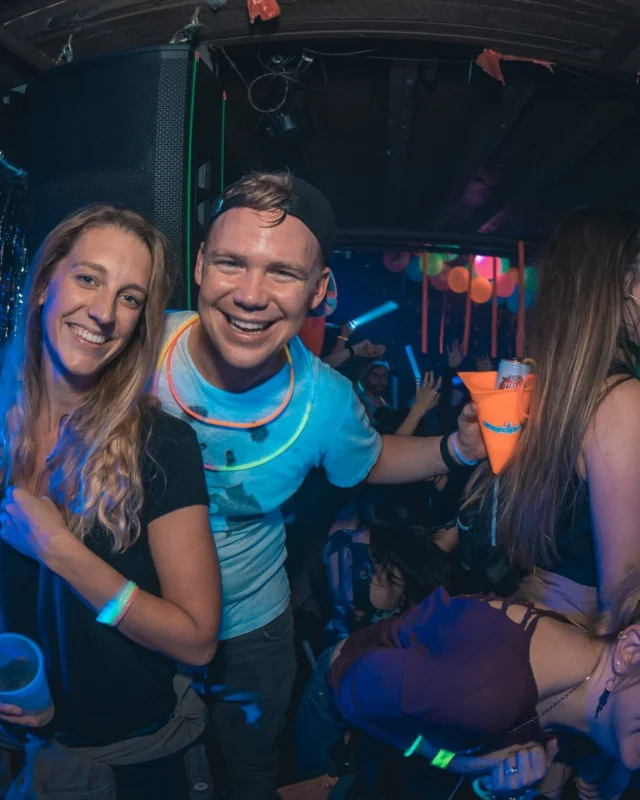 Nonsense: GLOW Indie Dance Party - February 2018! We danced! We glowed! We got ridiculous! Nonsense is the 3rd Friday of every month at The Basement. Kimber is the DJ. Photo by Oh Snap.