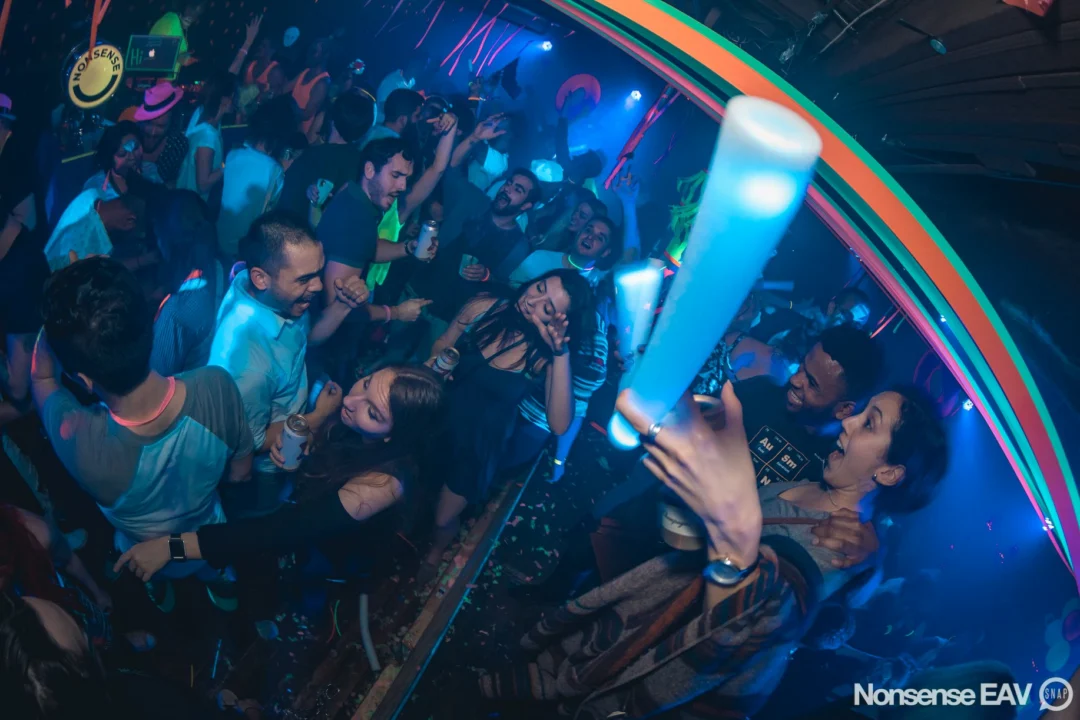 Nonsense: GLOW Indie Dance Party - February 2018! We danced! We glowed! We got ridiculous! Nonsense is the 3rd Friday of every month at The Basement. Kimber is the DJ. Photo by Oh Snap.