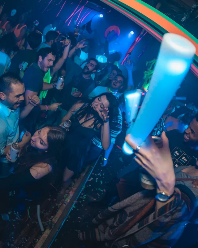 Nonsense: GLOW Indie Dance Party - February 2018! We danced! We glowed! We got ridiculous! Nonsense is the 3rd Friday of every month at The Basement. Kimber is the DJ. Photo by Oh Snap.