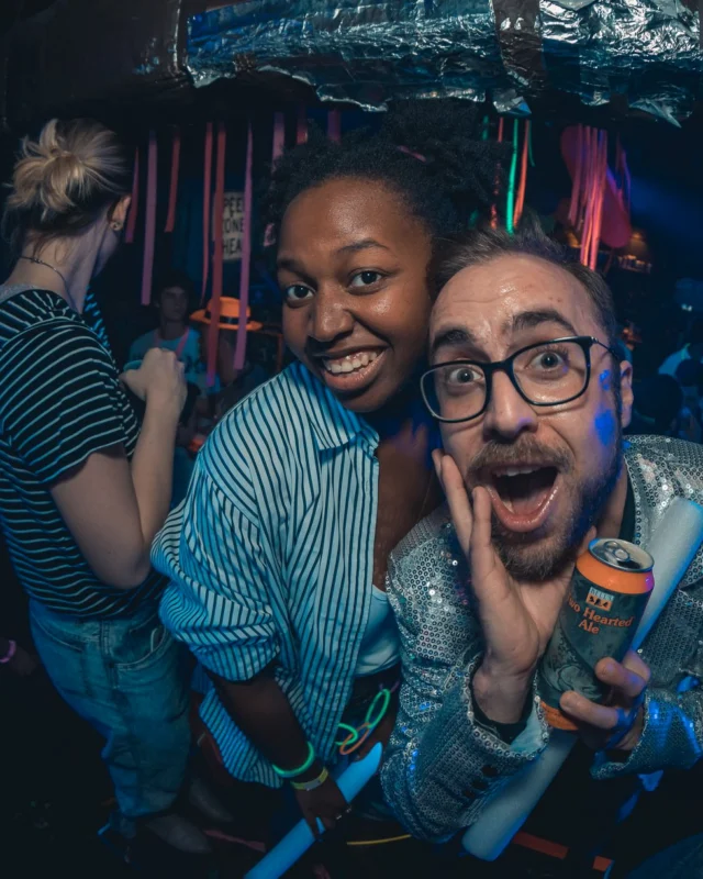 Nonsense: GLOW Indie Dance Party - February 2018! We danced! We glowed! We got ridiculous! Nonsense is the 3rd Friday of every month at The Basement. Kimber is the DJ. Photo by Oh Snap.