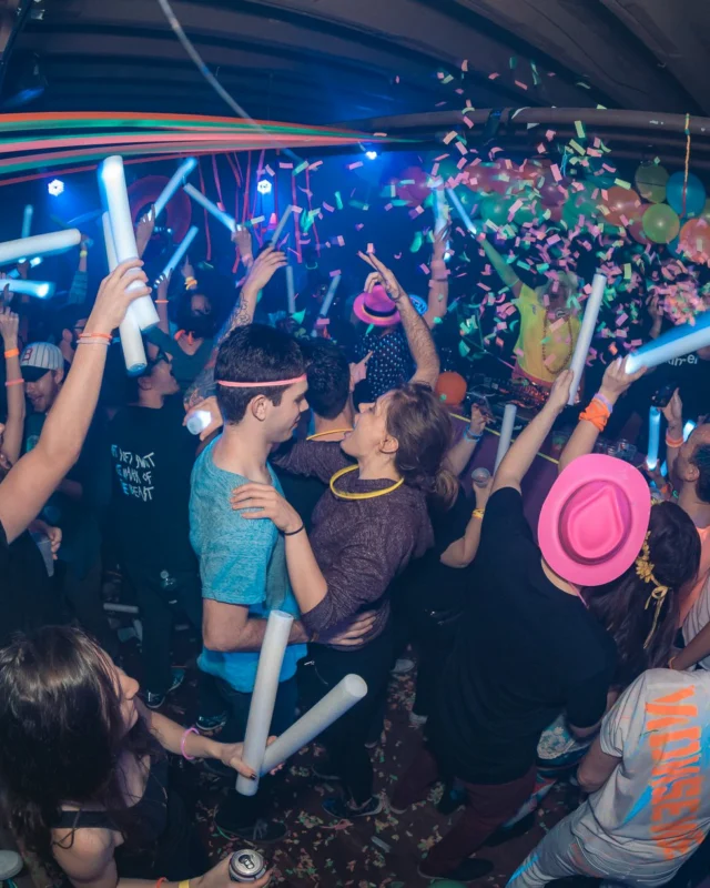 Nonsense: GLOW Indie Dance Party - February 2018! We danced! We glowed! We got ridiculous! Nonsense is the 3rd Friday of every month at The Basement. Kimber is the DJ. Photo by Oh Snap.