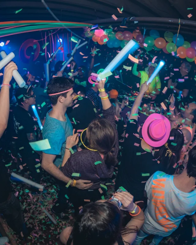 Nonsense: GLOW Indie Dance Party - February 2018! We danced! We glowed! We got ridiculous! Nonsense is the 3rd Friday of every month at The Basement. Kimber is the DJ. Photo by Oh Snap.