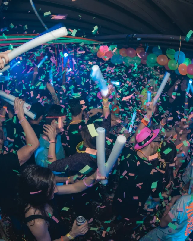 Nonsense: GLOW Indie Dance Party - February 2018! We danced! We glowed! We got ridiculous! Nonsense is the 3rd Friday of every month at The Basement. Kimber is the DJ. Photo by Oh Snap.