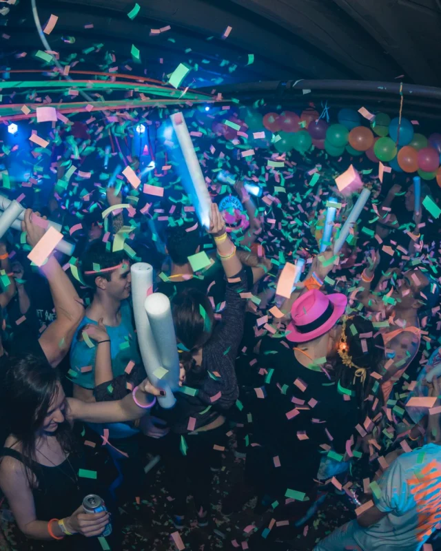 Nonsense: GLOW Indie Dance Party - February 2018! We danced! We glowed! We got ridiculous! Nonsense is the 3rd Friday of every month at The Basement. Kimber is the DJ. Photo by Oh Snap.