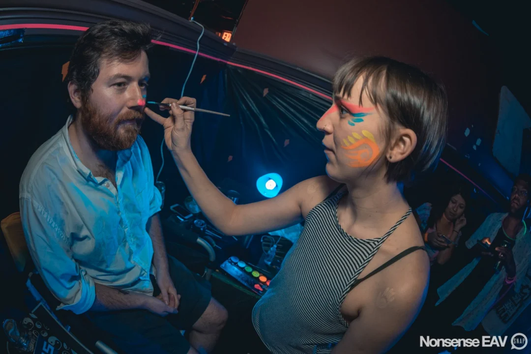 Nonsense: GLOW Indie Dance Party - February 2018! We danced! We glowed! We got ridiculous! Nonsense is the 3rd Friday of every month at The Basement. Kimber is the DJ. Photo by Oh Snap.