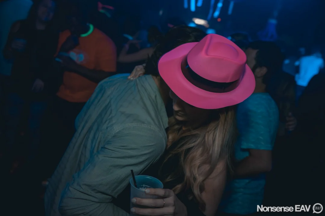 Nonsense: GLOW Indie Dance Party - February 2018! We danced! We glowed! We got ridiculous! Nonsense is the 3rd Friday of every month at The Basement. Kimber is the DJ. Photo by Oh Snap.