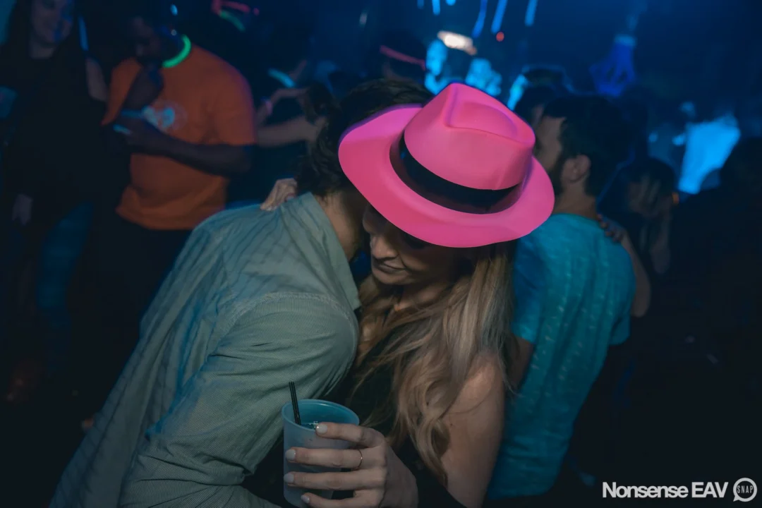 Nonsense: GLOW Indie Dance Party - February 2018! We danced! We glowed! We got ridiculous! Nonsense is the 3rd Friday of every month at The Basement. Kimber is the DJ. Photo by Oh Snap.
