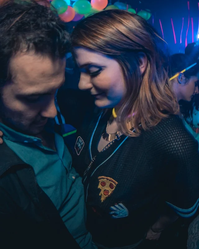 Nonsense: GLOW Indie Dance Party - February 2018! We danced! We glowed! We got ridiculous! Nonsense is the 3rd Friday of every month at The Basement. Kimber is the DJ. Photo by Oh Snap.