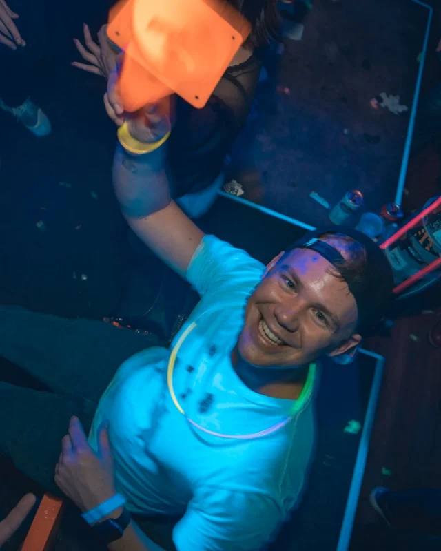 Nonsense: GLOW Indie Dance Party - February 2018! We danced! We glowed! We got ridiculous! Nonsense is the 3rd Friday of every month at The Basement. Kimber is the DJ. Photo by Oh Snap.