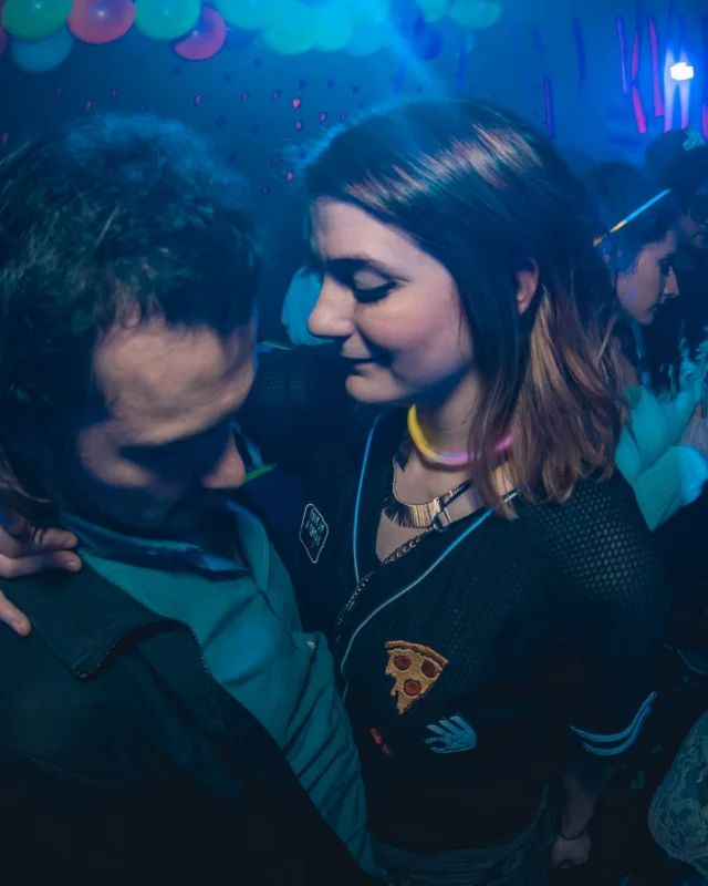 Nonsense: GLOW Indie Dance Party - February 2018! We danced! We glowed! We got ridiculous! Nonsense is the 3rd Friday of every month at The Basement. Kimber is the DJ. Photo by Oh Snap.