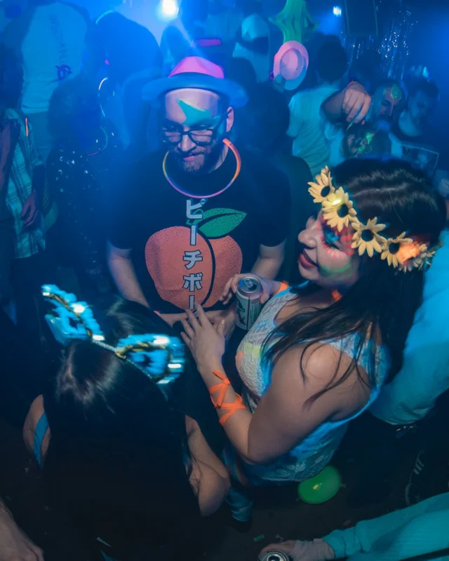 Nonsense: GLOW Indie Dance Party - February 2018! We danced! We glowed! We got ridiculous! Nonsense is the 3rd Friday of every month at The Basement. Kimber is the DJ. Photo by Oh Snap.