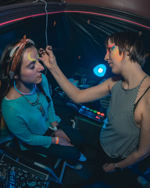 Nonsense: GLOW Indie Dance Party - February 2018! We danced! We glowed! We got ridiculous! Nonsense is the 3rd Friday of every month at The Basement. Kimber is the DJ. Photo by Oh Snap.