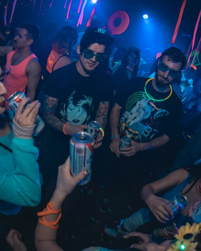 Nonsense: GLOW Indie Dance Party - February 2018! We danced! We glowed! We got ridiculous! Nonsense is the 3rd Friday of every month at The Basement. Kimber is the DJ. Photo by Oh Snap.