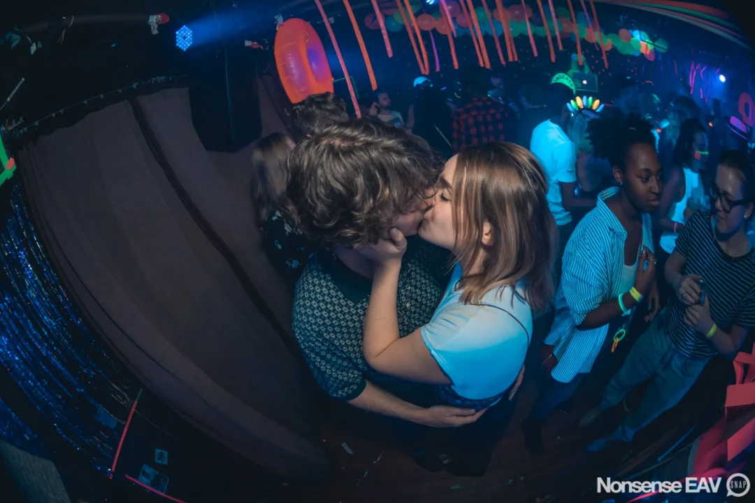 Nonsense: GLOW Indie Dance Party - February 2018! We danced! We glowed! We got ridiculous! Nonsense is the 3rd Friday of every month at The Basement. Kimber is the DJ. Photo by Oh Snap.