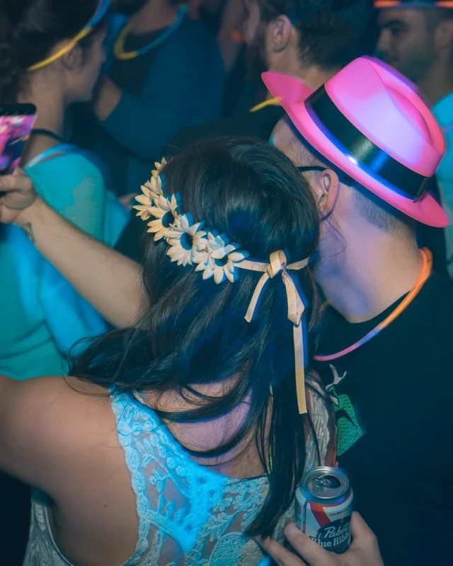 Nonsense: GLOW Indie Dance Party - February 2018! We danced! We glowed! We got ridiculous! Nonsense is the 3rd Friday of every month at The Basement. Kimber is the DJ. Photo by Oh Snap.