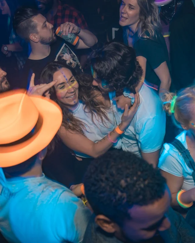 Nonsense: GLOW Indie Dance Party - February 2018! We danced! We glowed! We got ridiculous! Nonsense is the 3rd Friday of every month at The Basement. Kimber is the DJ. Photo by Oh Snap.