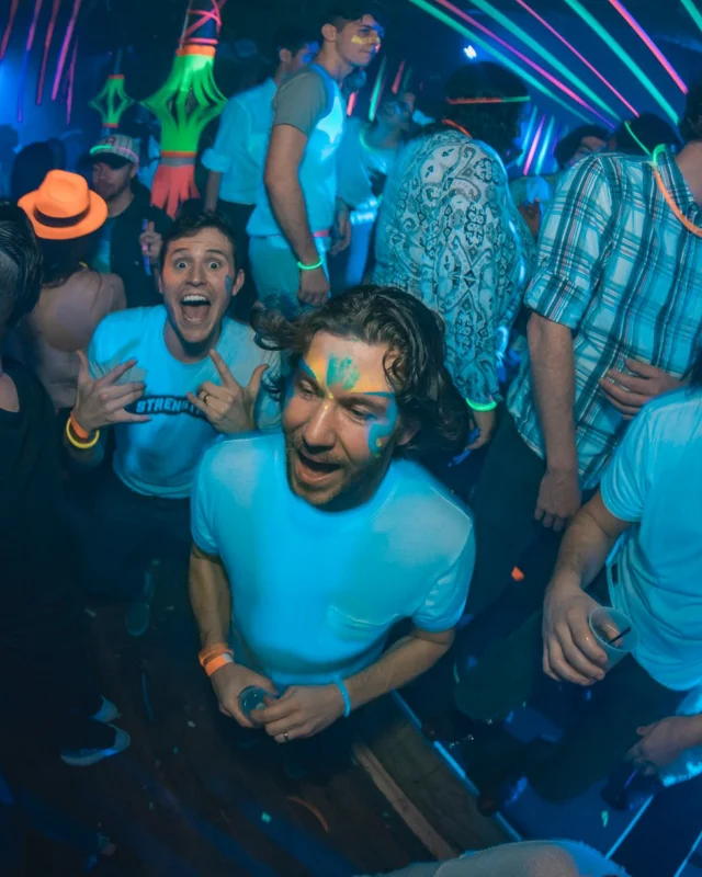 Nonsense: GLOW Indie Dance Party - February 2018! We danced! We glowed! We got ridiculous! Nonsense is the 3rd Friday of every month at The Basement. Kimber is the DJ. Photo by Oh Snap.
